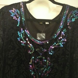 Black Top w/Sequins Kirk's Folly 2X